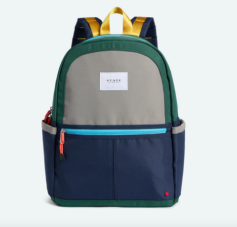 State Bags Kane Kids Double Pocket Green/Navy