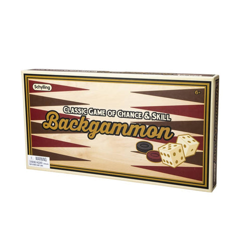 Schylling Classic Game of Chance & Skill Backgammon