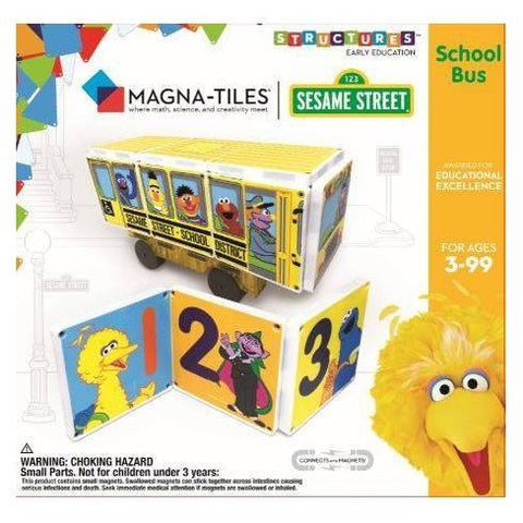 Magnatiles Sesame Street School Bus