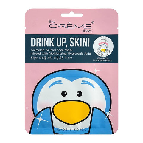 The Creme Shop Drink Up, Skin! Animated Penguin Face Mask - Moisturizing Hyaluronic Acid