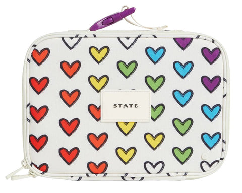State Bags  Rodger Lunchbox: Rainbow Hearts
