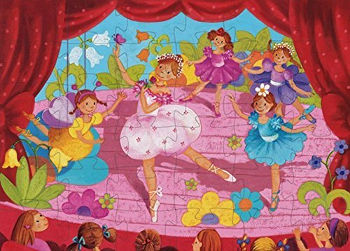 Djeco Silhouette Puzzle -- Ballerina with Flower, 36 pieces - The Happy Lark