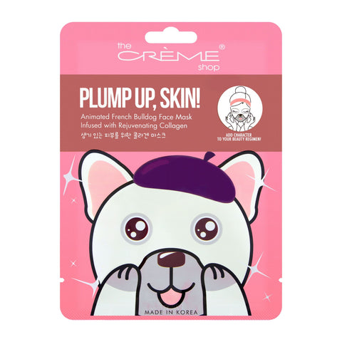 The Creme ShopPlump Up, Skin! Animated French Bulldog Mask - Rejuvenating Collagen