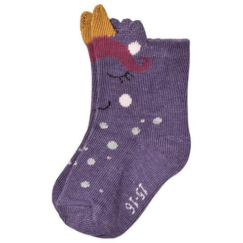 Melton Light Grape Unicorn Socks