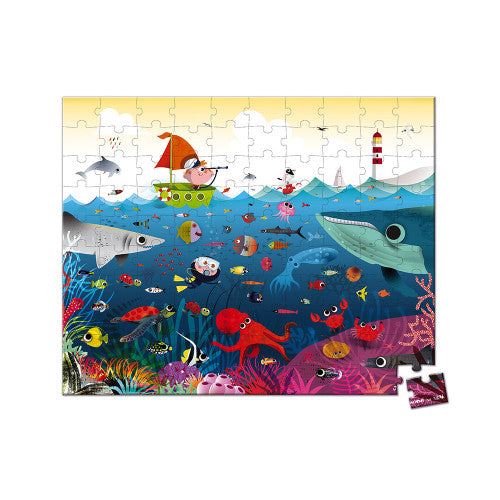 Janod Suitcase Puzzle: Underwater World 100 Pieces