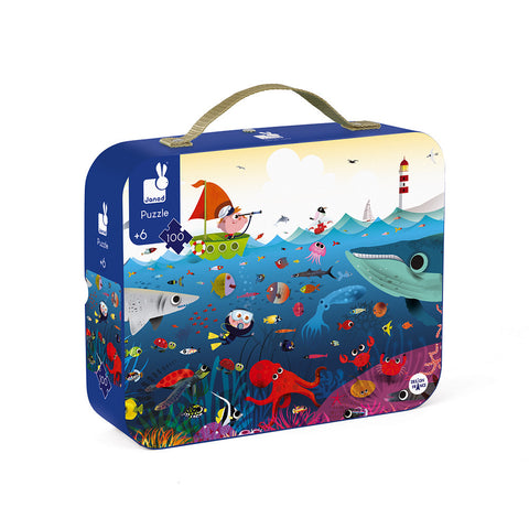 Janod Suitcase Puzzle: Underwater World 100 Pieces