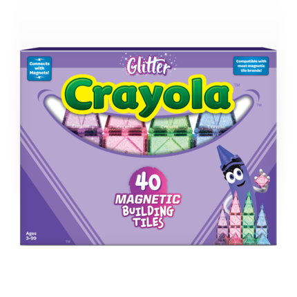 Create-on Crayola Glitter Magnetic Building Tiles