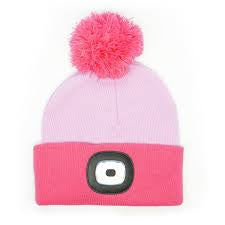 Night Owl Kids Rechargeable LED Beanie - Pink