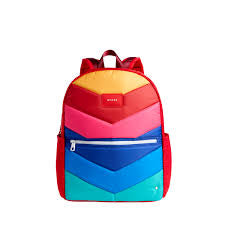 State Bag Kane Kids Large Double Pocket- Rainbow Chevron