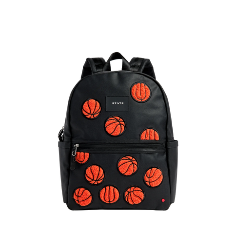 State Bag Kane Kids Double Pocket Backpack - Fuzzy Basketball