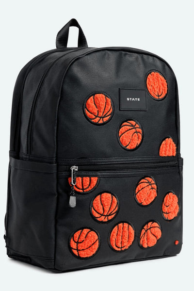 State Bag Kane Kids Double Pocket Backpack - Fuzzy Basketball