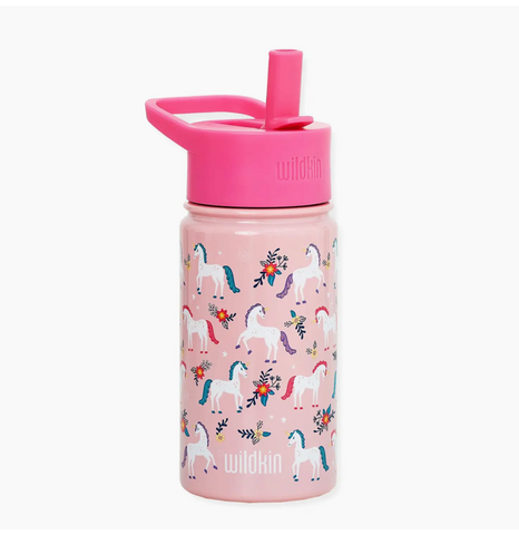 Wildkin stainless water bottle unicorn
