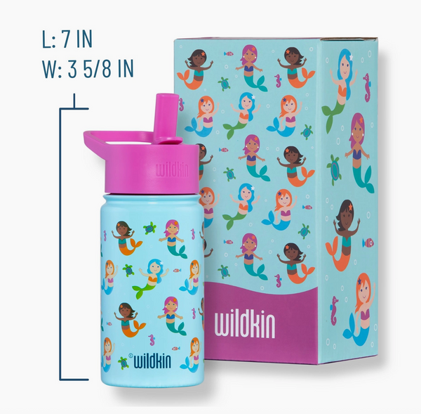 Wildkin mermaids stainless steel water bottle