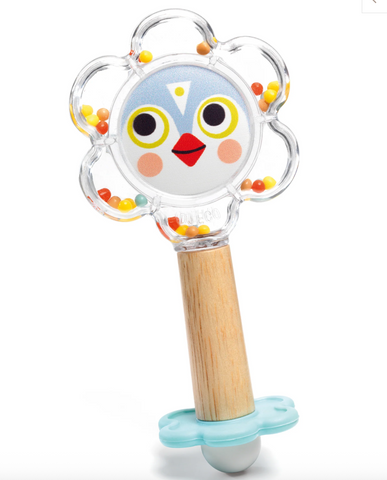 Djeco baby flower infant rattle
