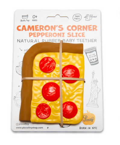 Cameron's corner  pepperoni slice  baby teether