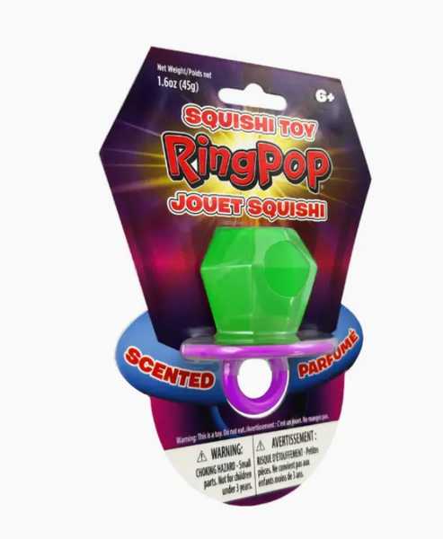 Ring pop squish toy scented