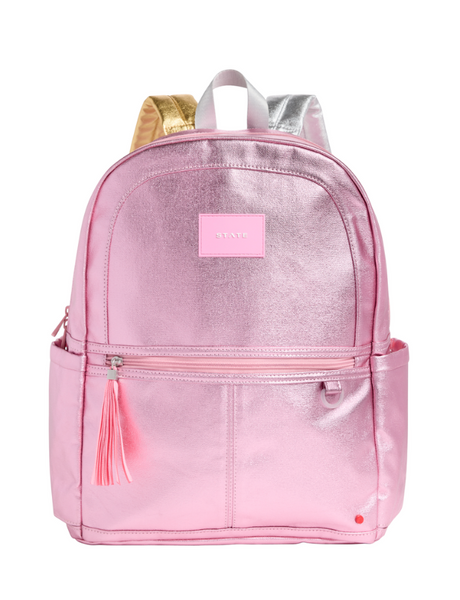 State bags KANE double pocket silver/ pink