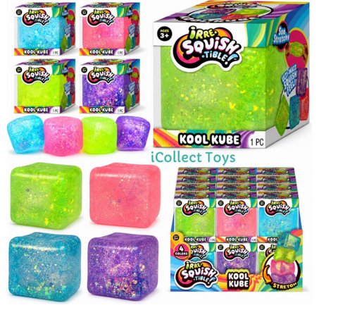 VIRAL Squishy GREEN GLITTER Kool Kube JA-RU Irre-squish-tible! Sugar Cool Cube