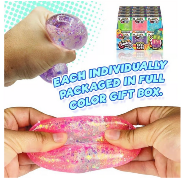 VIRAL Squishy GREEN GLITTER Kool Kube JA-RU Irre-squish-tible! Sugar Cool Cube