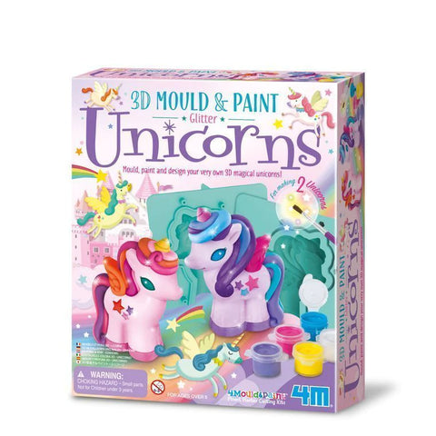 4M 3D Mould & Paint Glitter Unicorns