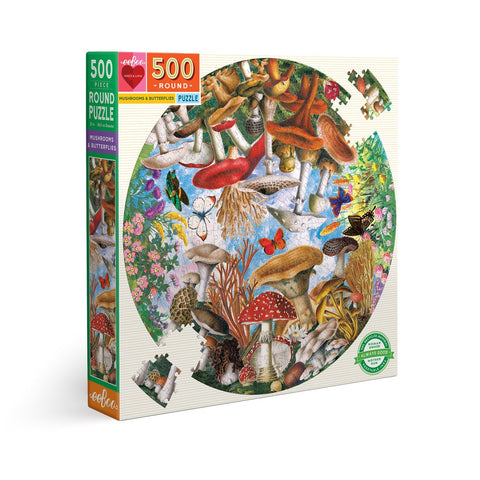 Eeboo Mushrooms & Butterflies 500 Piece Puzzle