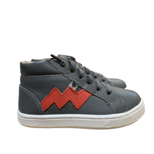 Old Soles #6126 Bolty High Top Grey / Bright Red