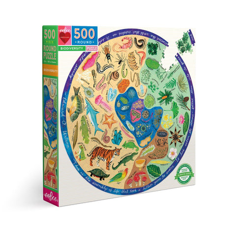 Eeboo Biodiversity 500 Piece Round Puzzle