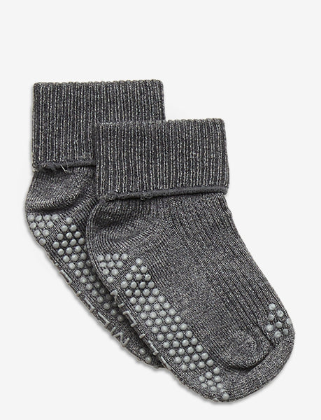 Melton non-slip wool socks Grey