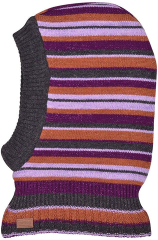 Melton Full Face Wool Hood - Purple