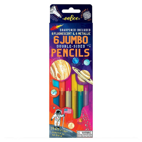 Eeboo Solar System 6 Jumbo Double Sided Color Pencils