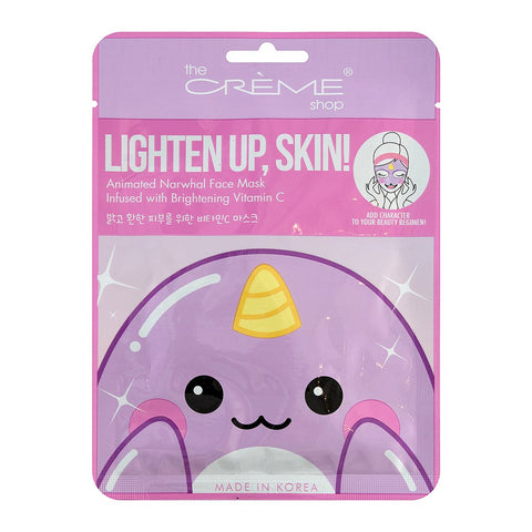 The Creme Shop Lighten Up, Skin! Narwhal Face Mask - Infused with Brightening Vitamin C