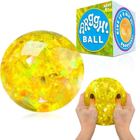 Fidget Toy Arggh! Ball - Glitter Yellow