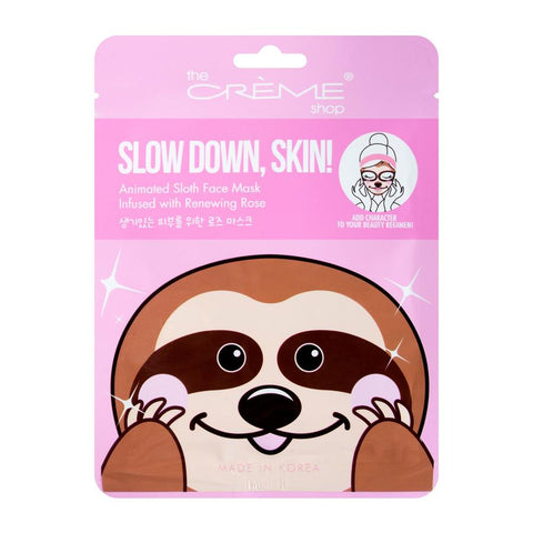 The Creme Shop Slow Down, Skin! Animated Sloth Face Mask - Renewing Rose