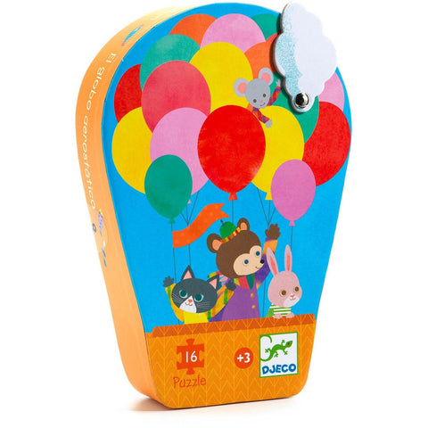 Djeco Silhouette The Hot Air Balloon 16 Piece Puzzle
