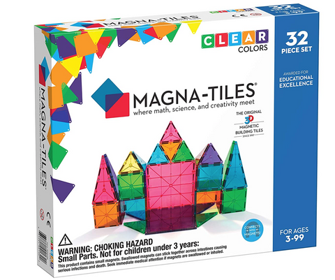 Magnatiles 32 pieces clear colors
