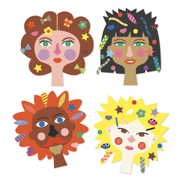 Djeco Create with Stickers - Hairdresser